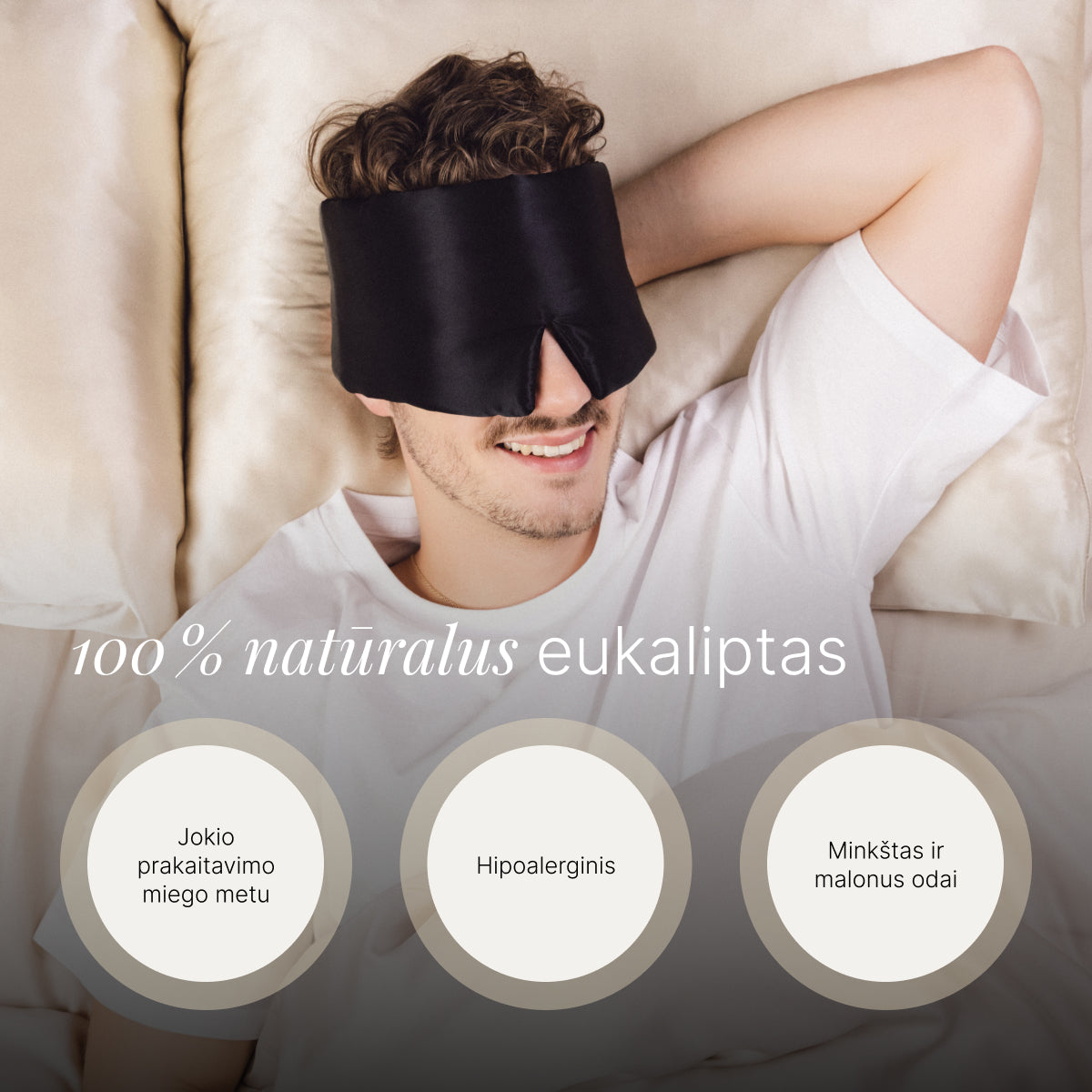 Eukalipto patalynės komplektas - Šampano