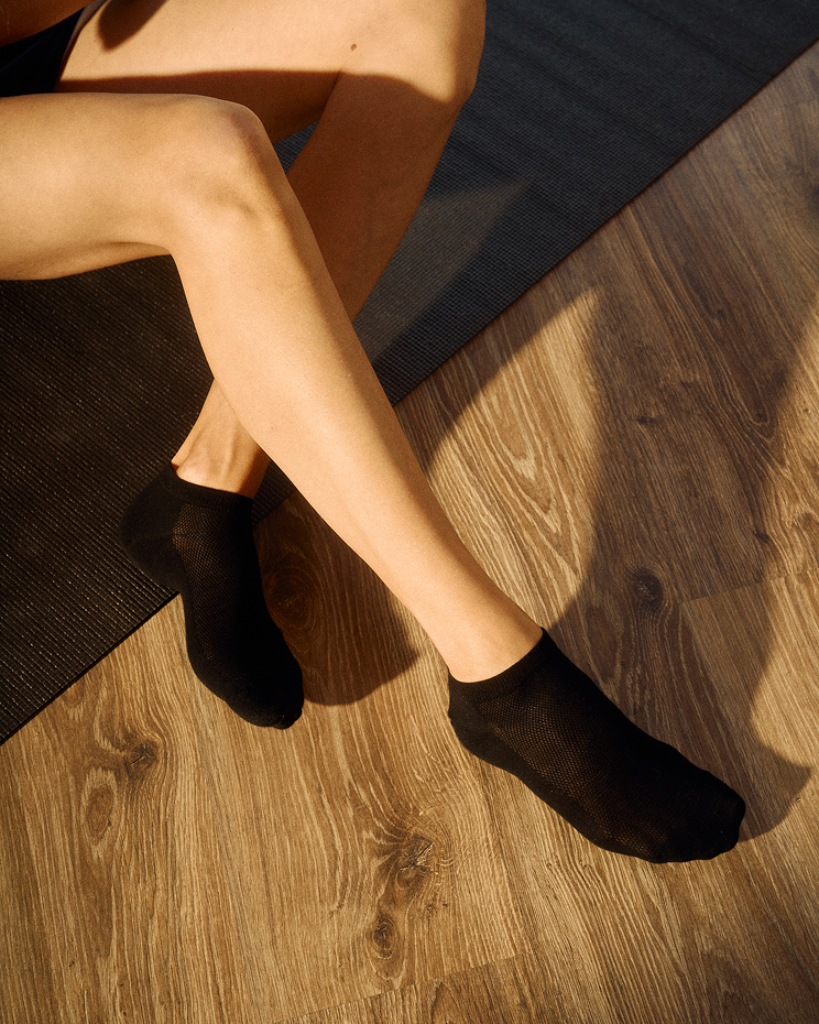 Deerforest trumpos šilkinės kojinės (5 vnt. rinkinys) – Juodos